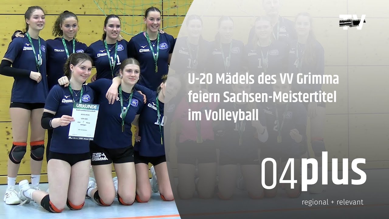 U20 Mädels des VVG Grimma feiern Sachsen-Meistertitel im Volleyball