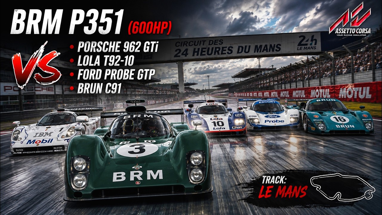 BRM P351 (600hp) Group C - Le Mans (Assetto Corsa)