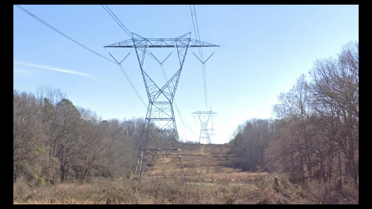 Power Lines in Georgia USA, South Carolina, North Carolina, & Virginia