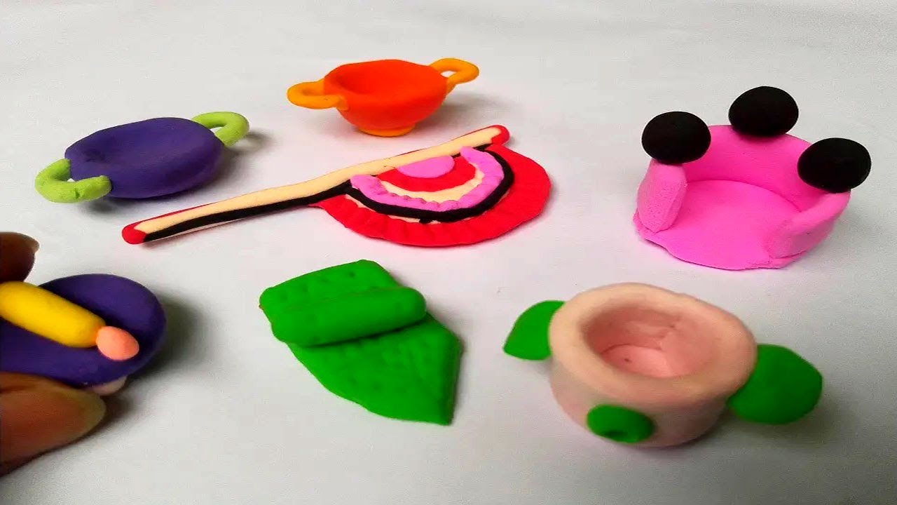 Amazing technique make kitchen set with polymer clay | Miniature clay kitchen set । Clay World