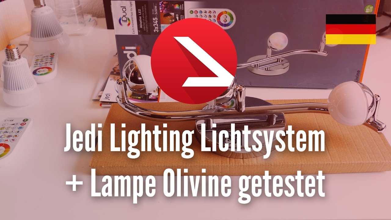 Jedi Lighting Lichtsystem - Farbwechsel LED Gl&uuml;hbirnen + Lampe Olivine ausgepackt und getestet