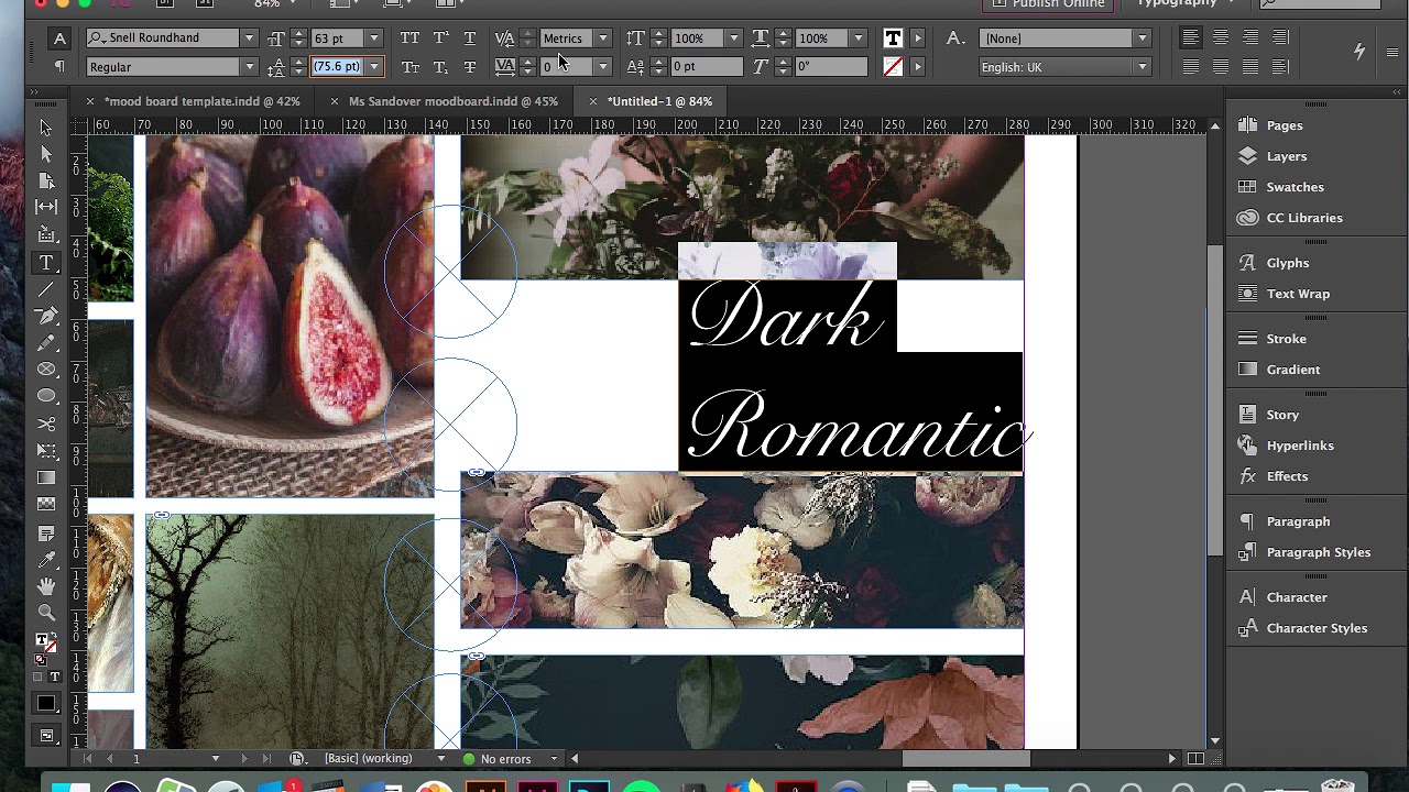 Moodboard tutorial InDesign