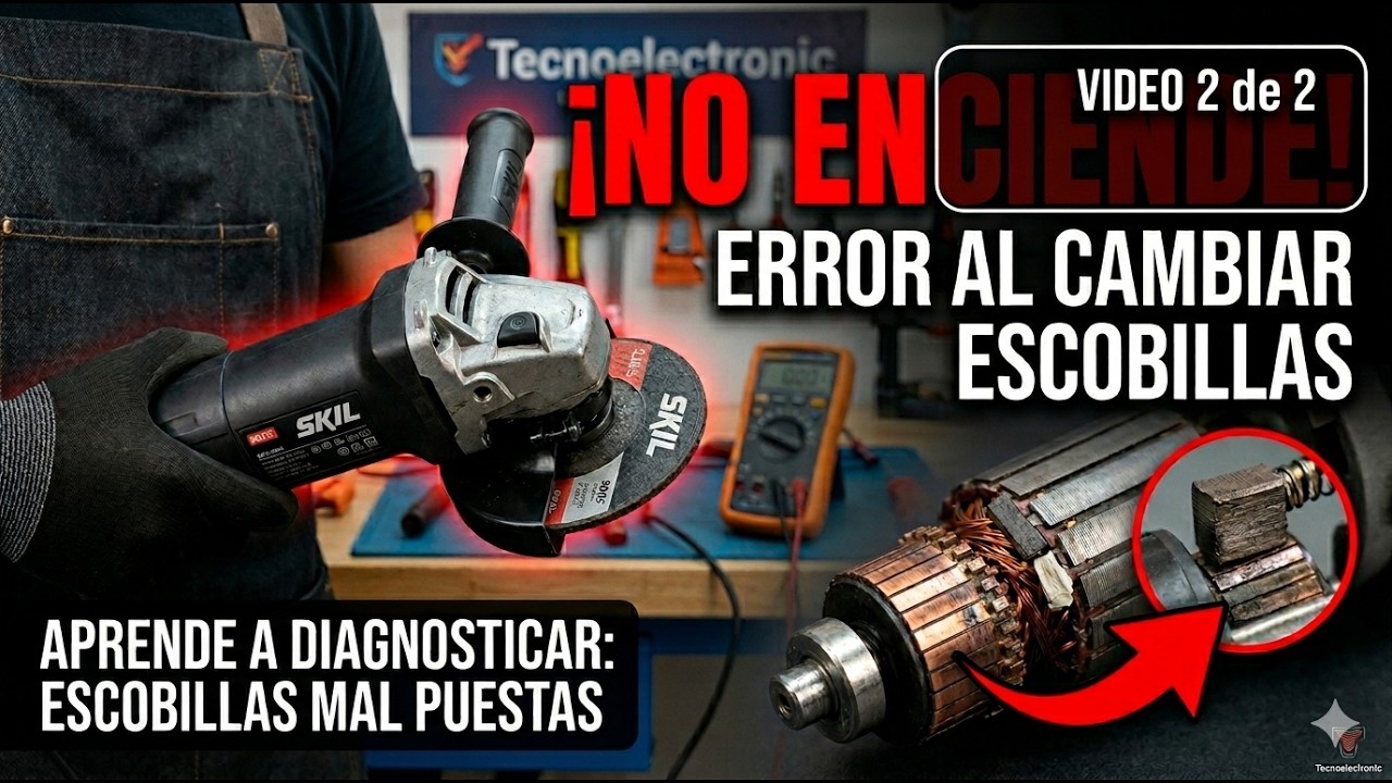 REPARAR UNA PULIDORA MARCA SKIL   LO QUE DEBEMOS TENER EN CUENTA CUANDO CAMBIAMOS ESCOBILLAS