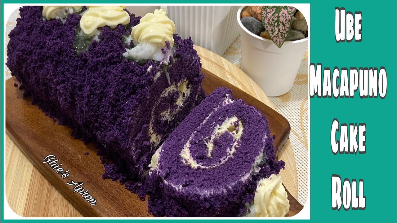 Ube Macapuno Cake Roll | How to make Ube Macapuno Cake Roll | Ghie&rsquo;s Apron | Red Ribbon Inspired
