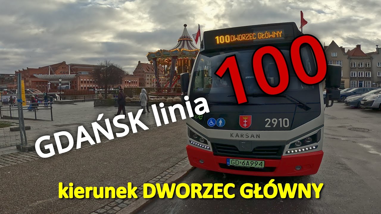 GDAŃSK linia 100 kierunek DWORZEC GŁOWNY