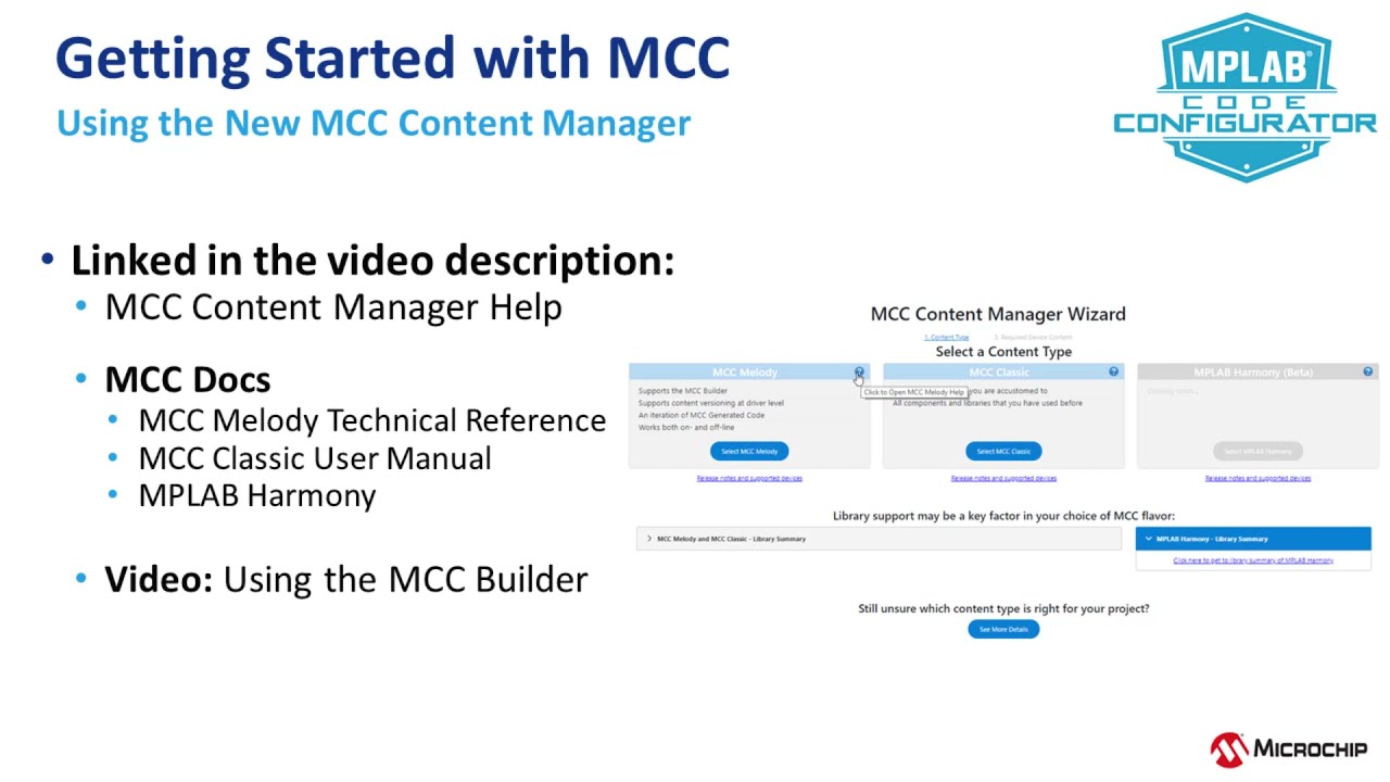 Getting Started with the MPLAB&reg; Code Configurator Content Manager