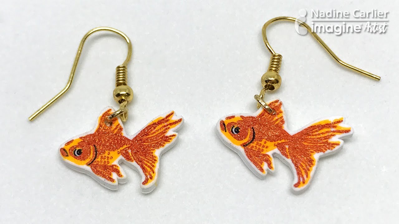 Shrink A Dink Goldfish Earrings **