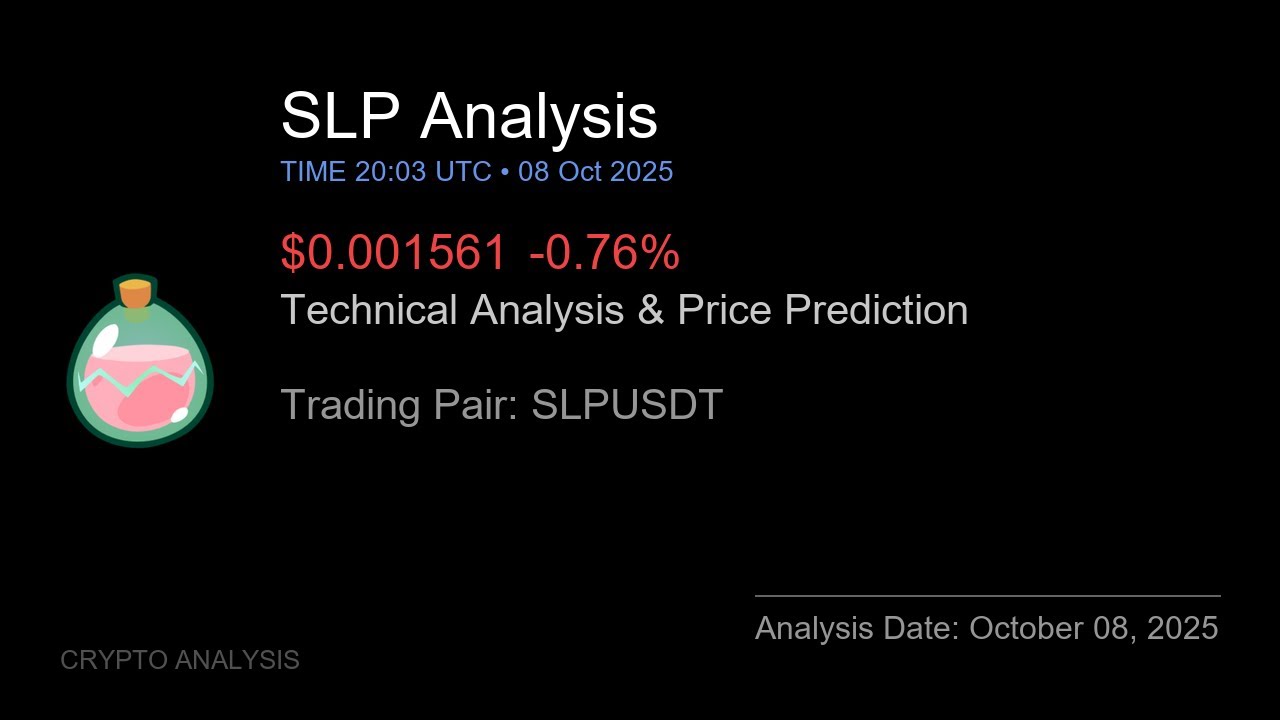 SLP (SLPUSDT) Technical Analysis - Price Prediction & Buy or Sell October 08, 2025