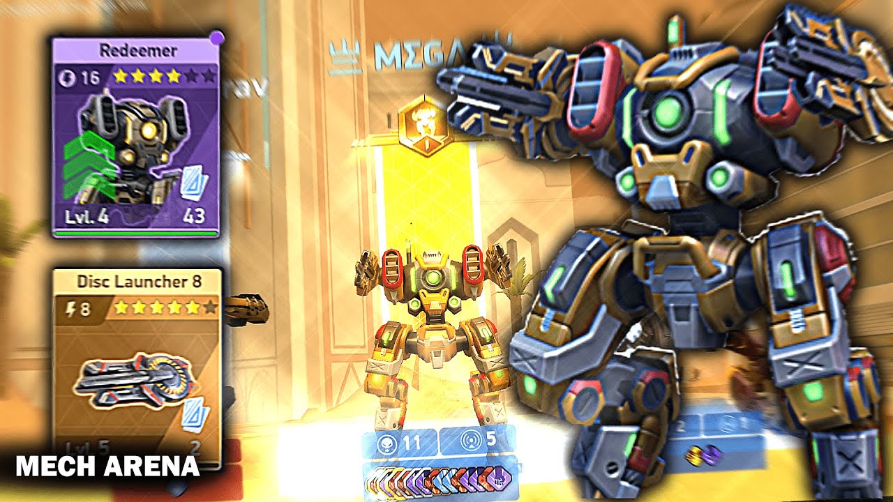 Mech Arena - Redeemer Disc Launcher 8 Gameplay