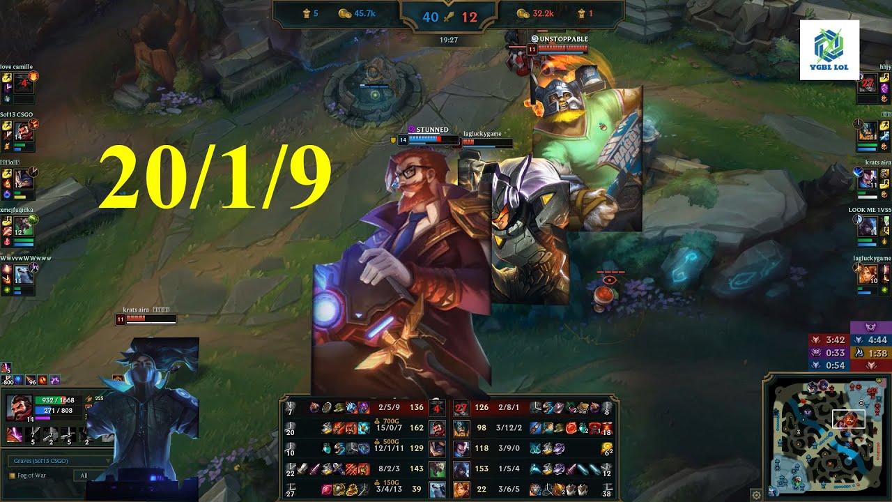 SN Sofm Graves is a True Monster KDA 20/1/9 - Challenge Korea 2019