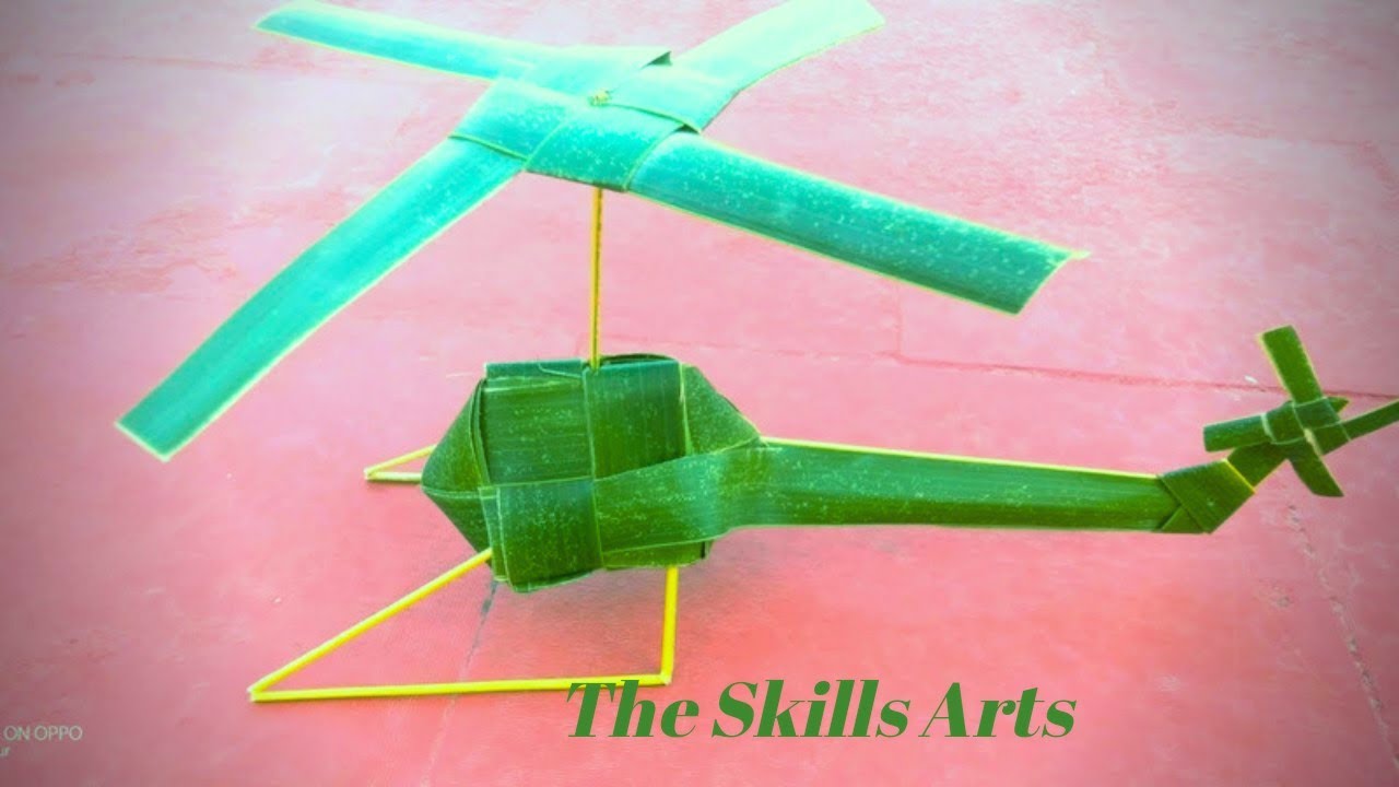 Coconut Leaf Helicopter/பனை ஓலை ஹெலிகாப்டர் செய்வது எப்படி/ पत्ते का हेलीकॉप्टर