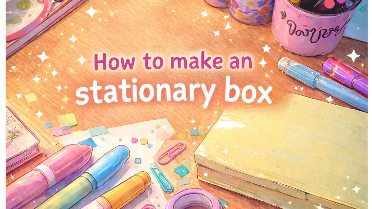 #no need to keep things in pouch after watching this video#how to make stationary box#