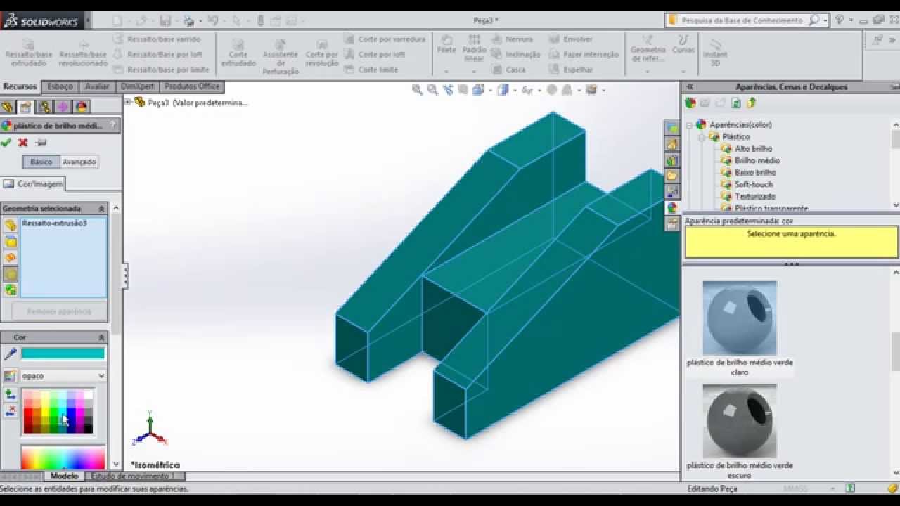 Tutorial SolidWorks - Aula 03 -  Para Iniciantes