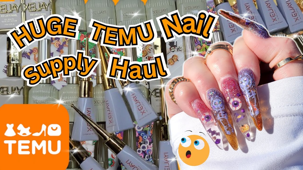 Покупки в TEMU: набор для маникюра 🎃 Самодельный полигелевый маникюр на Хэллоуин 💀 Органайзеры дл...