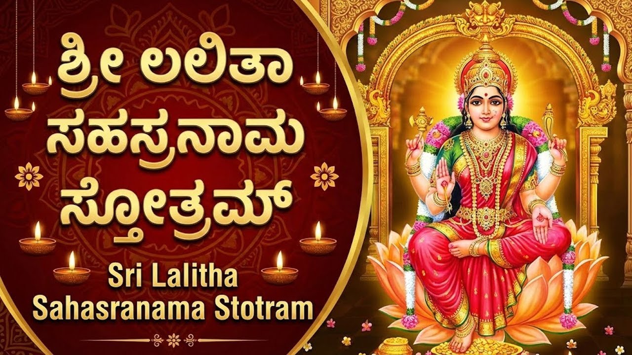 ಶ್ರೀ ಲಲಿತಾ ಸಹಸ್ರನಾಮ ಸ್ತೋತ್ರಮ್ | 1000 Names Of Lalitha Devi | Lalitha Sahasranama Stotram Kannada