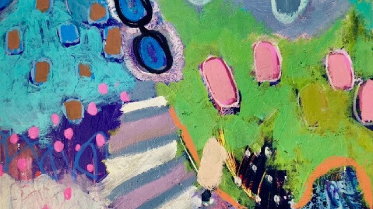 How To PAINT EASY Abstract Art On Paper: Simple Acrylic Painting Techniques