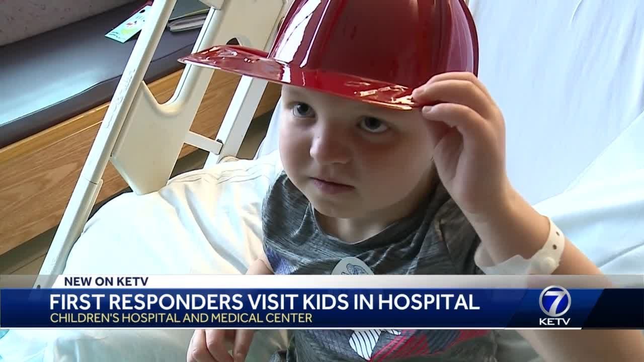 'We hope to brighten their day': Police, fire chiefs visit patients at Children's Hospital