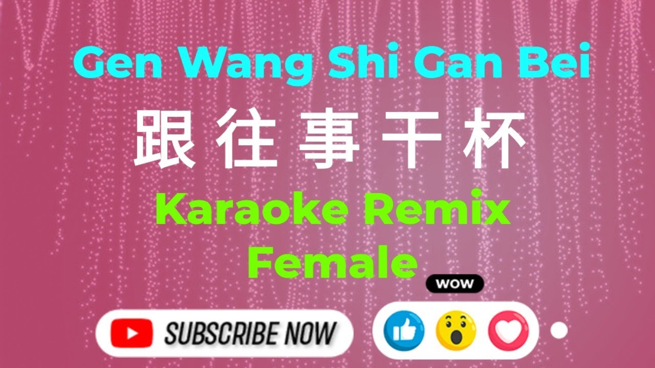 gen wang shi gan bei karaoke remix 跟往事干杯