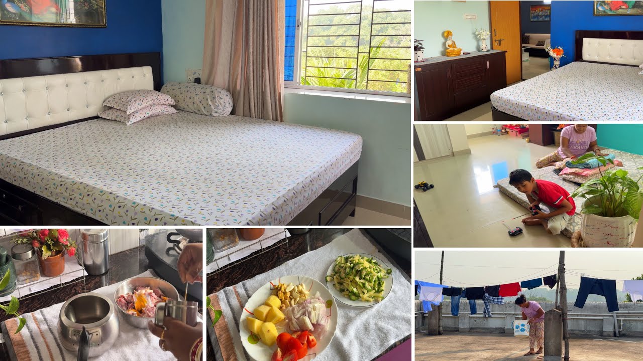 হাসব্যান্ড আর ছেলে কে নিয়ে শনিবারের দিনটা কেমন কাটালাম || দুপরে রান্না করলাম খাসির মাংস ||😋