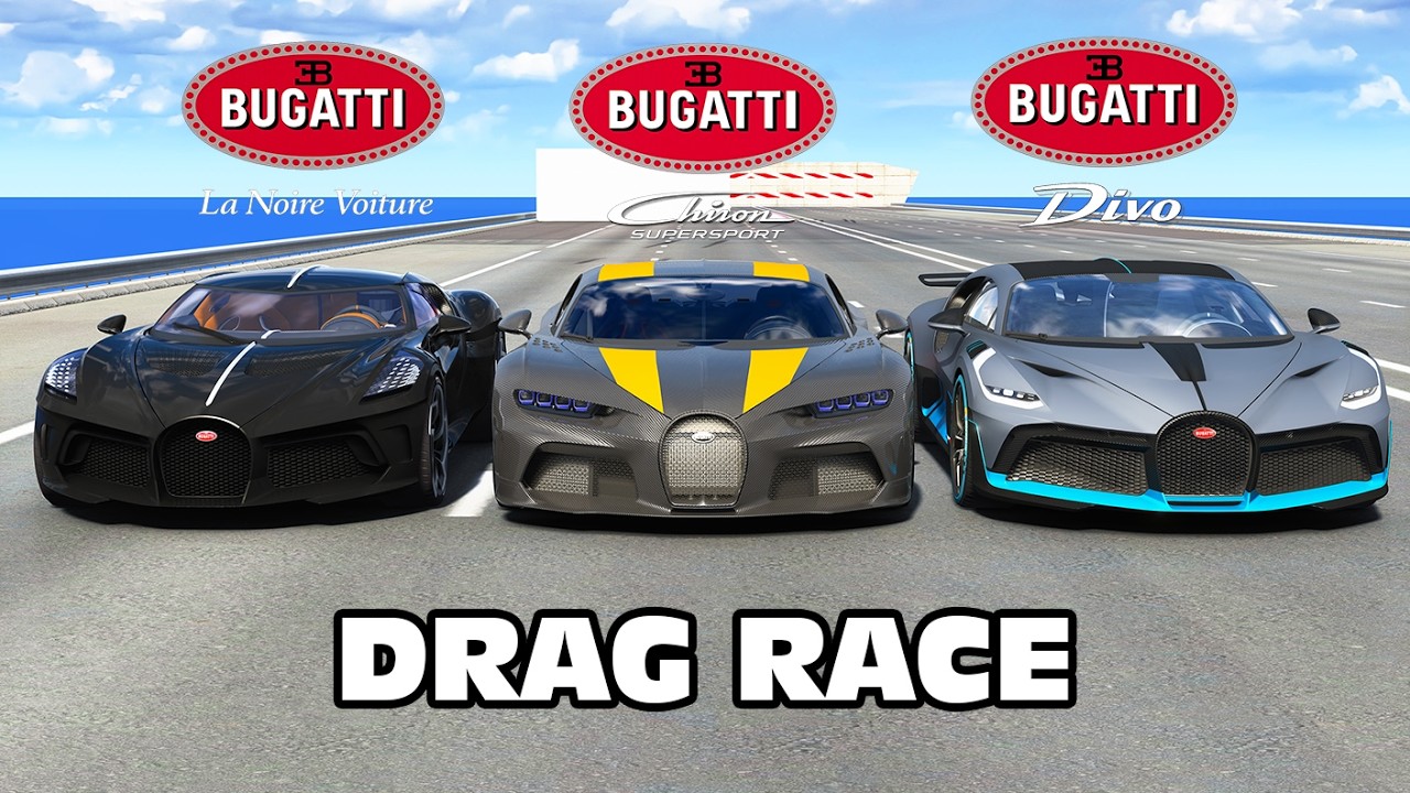 1500HP Bugatti Divo vs Chiron SS vs La Noire Voiture