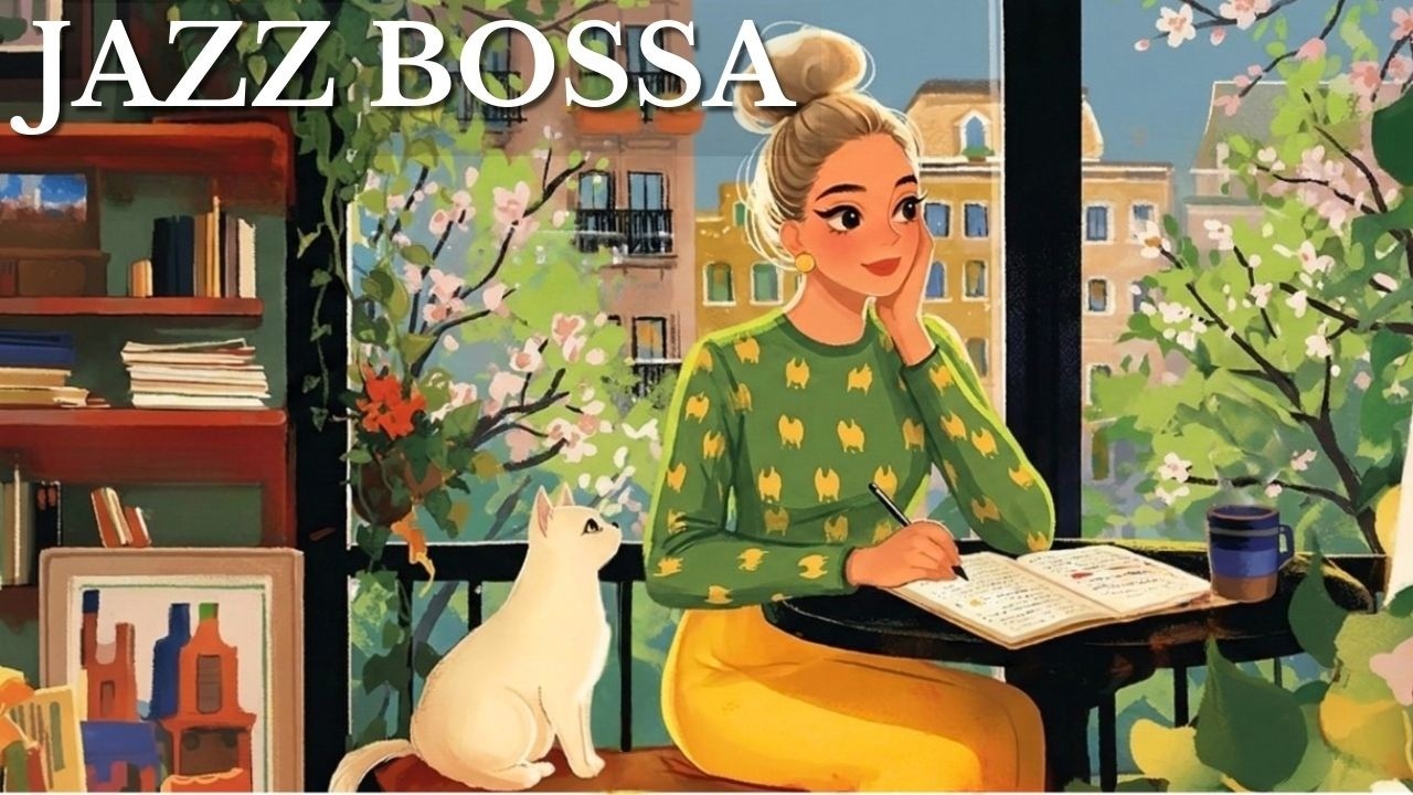 Writing by the Spring Window ☕ Soft Bossa Nova & Smooth Jazz for Study & Relax