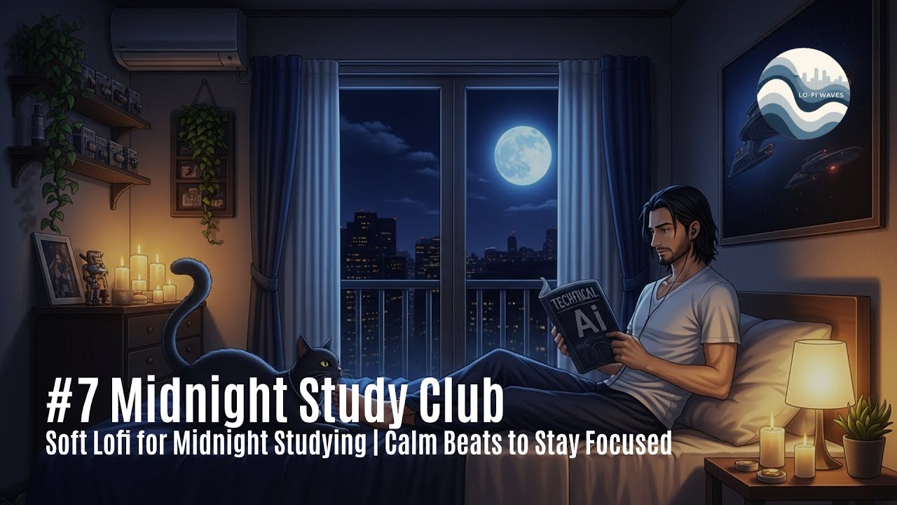 #7 Midnight Study Club - Soft Lofi for Midnight Studying - Calm Beats to Stay Focused