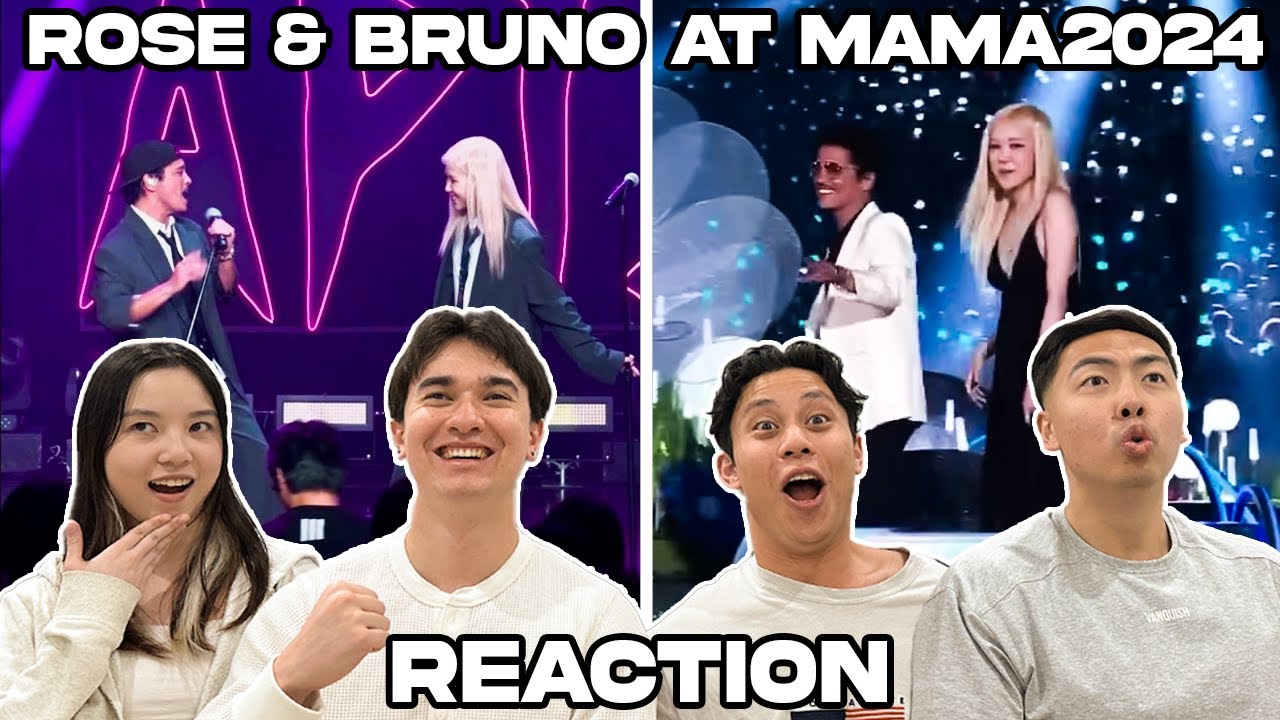 ROS&Eacute; & Bruno Mars - APT MAMA 2024 LIVE + ACCEPTANCE SPEECH REACTION!