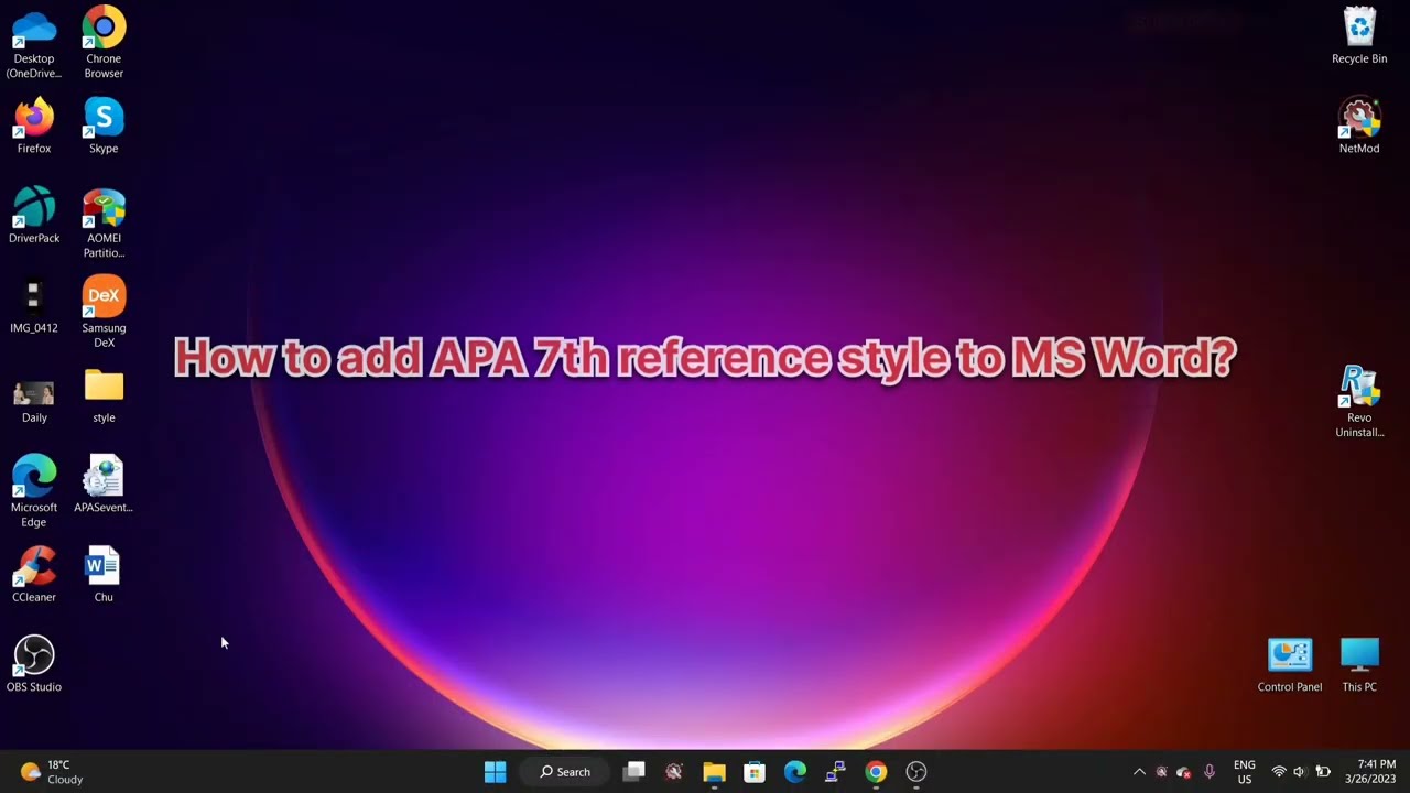 Как добавить стиль ссылок APA 7-го издания в MS Word?