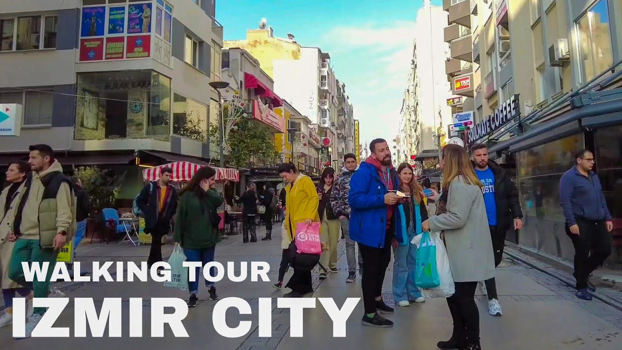 1.5-hour Izmir City Centre Tour in 4K | Virtual Walking Tour 🇹🇷 Turkey