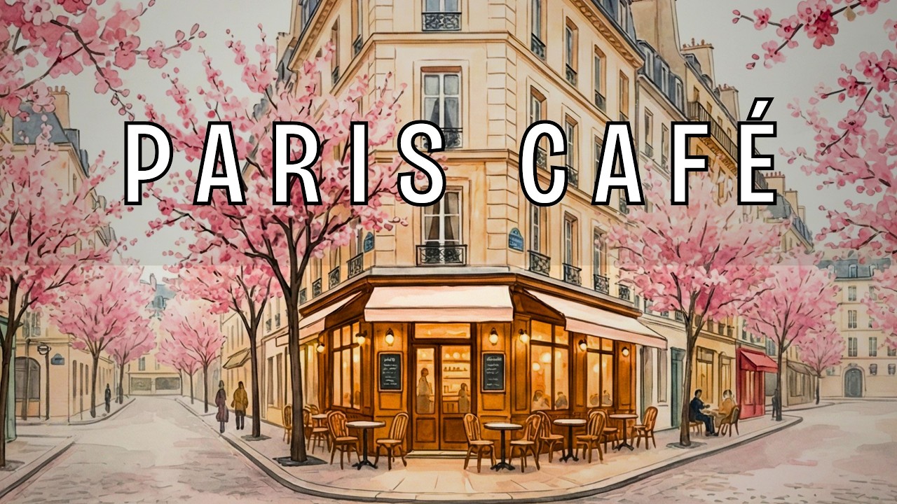 Quiet Paris Corner Street for Studying | Soft French Accordion Music