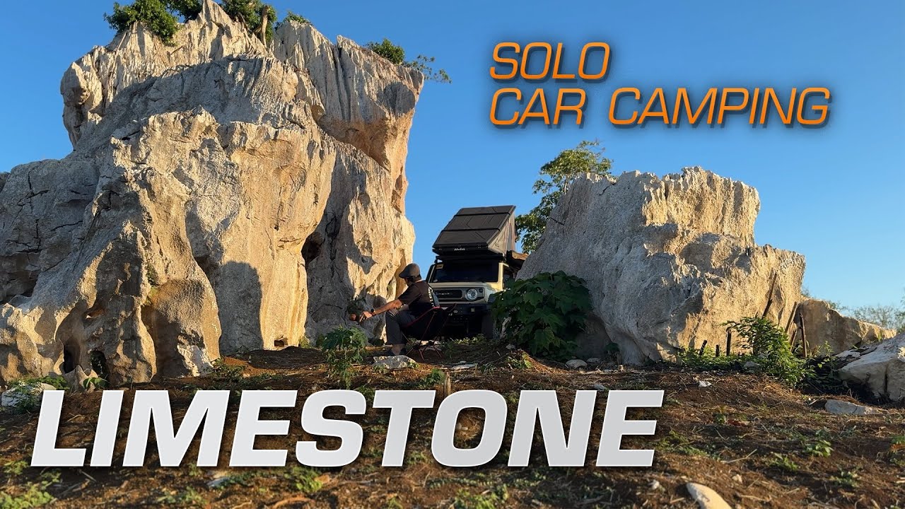Solo Car Camping beside Majestic Limestone Cliffs | Suzuki Jimny