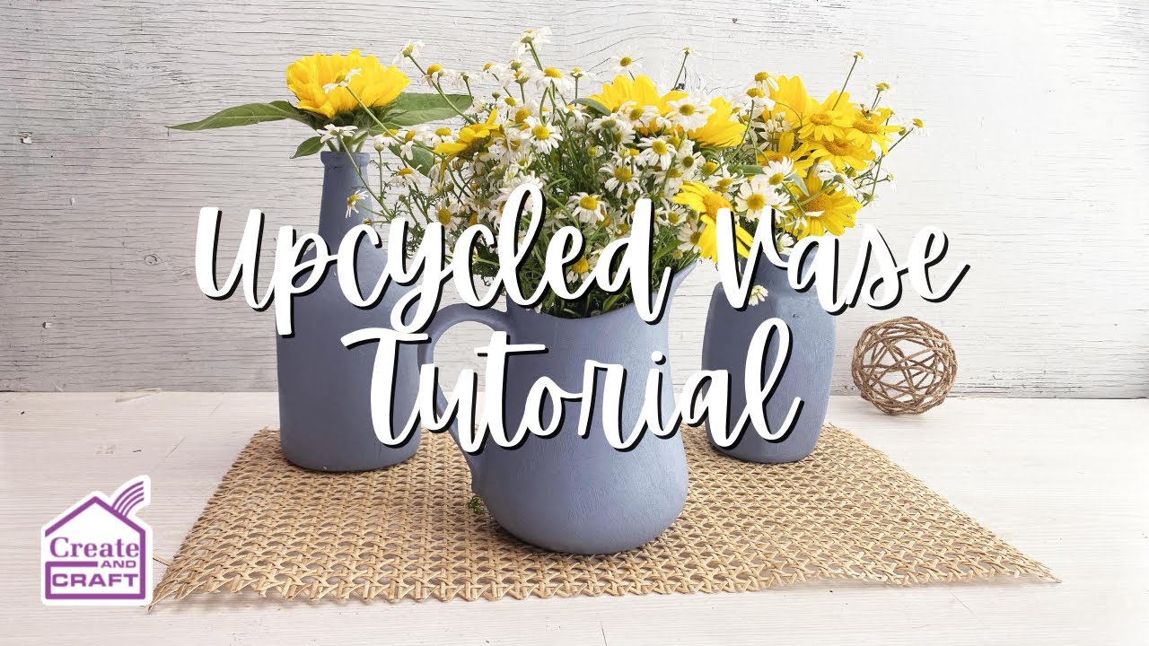 Upcycled Vase Baking Soda and Paint Tutorial | Create and Craft