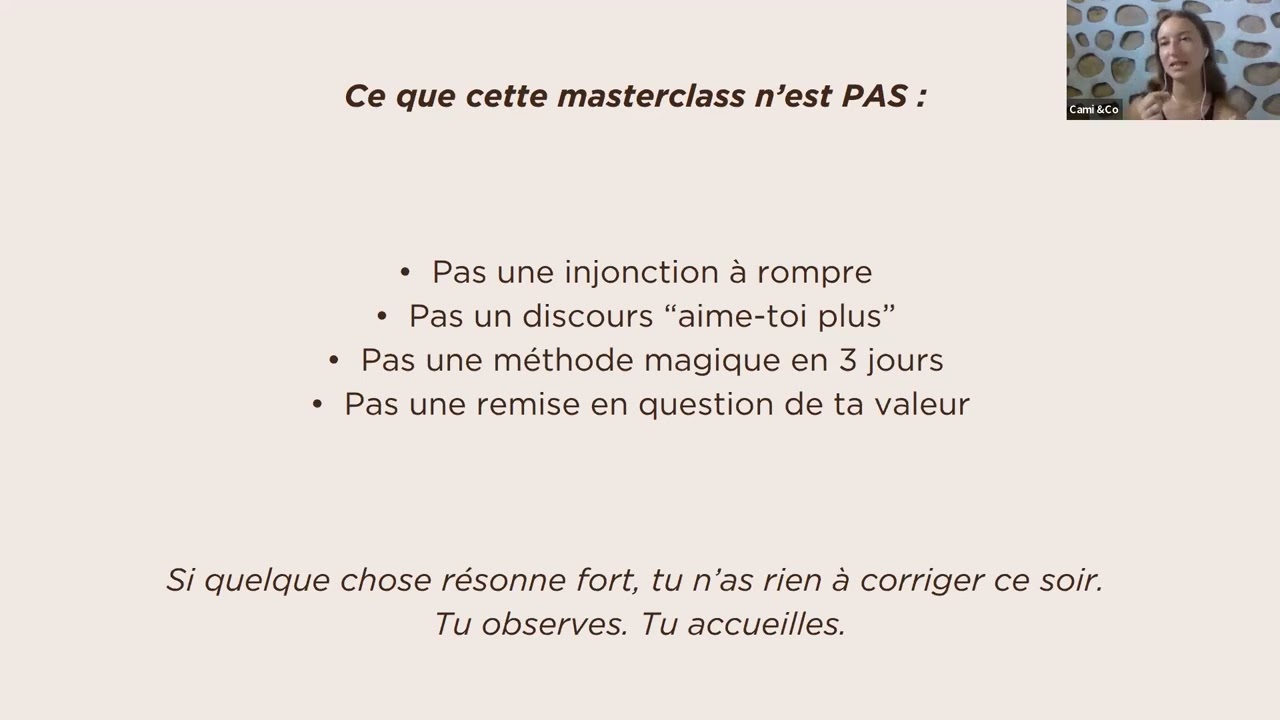 Replay de la masterclass 
