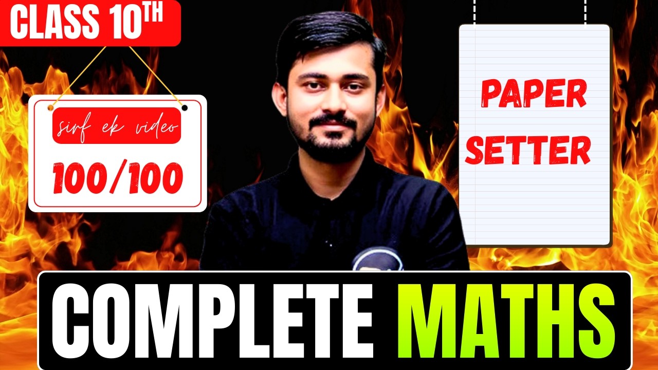 Class 10th Boards:  COMPLETE MATHS in 1 Video || ALL 14 chapters ||  Vineet sir