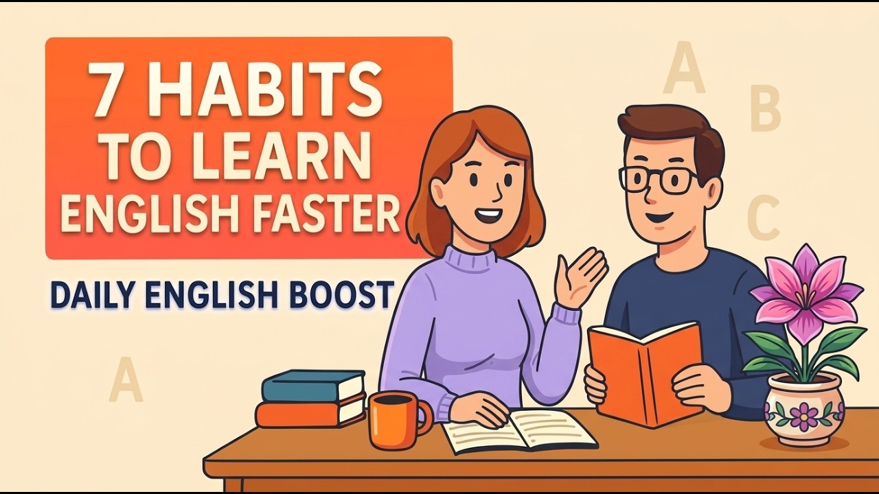Learn English with Podcast - 7 Easy Study Habits to Improve Your English Faster | Level B1