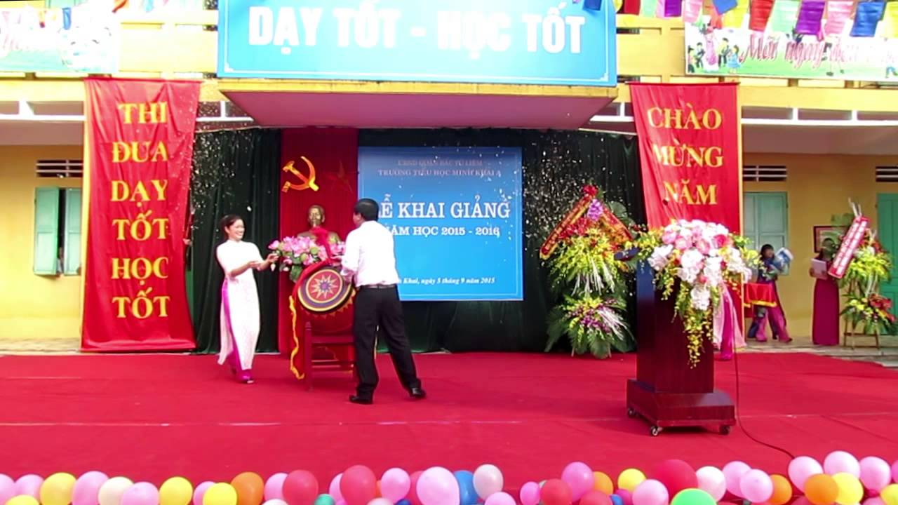 Lễ khai giảng trường tiểu học Minh Khai A năm học 2015-2016
