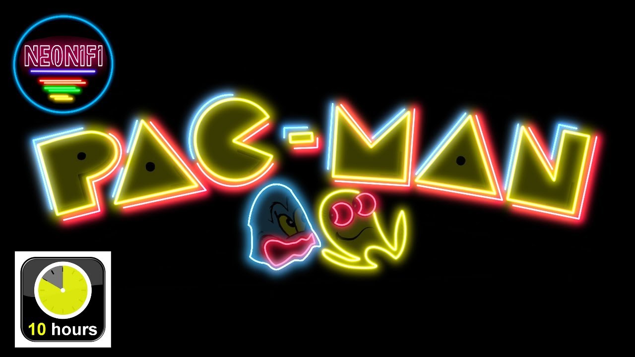 Pacman Neon Sign For Game Room - 10 Hours - OLED Safe