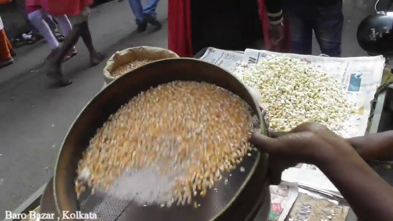 POPCORN Making By Using Sand | Healthy Street Food at Kolkata | Indian Traditional Food