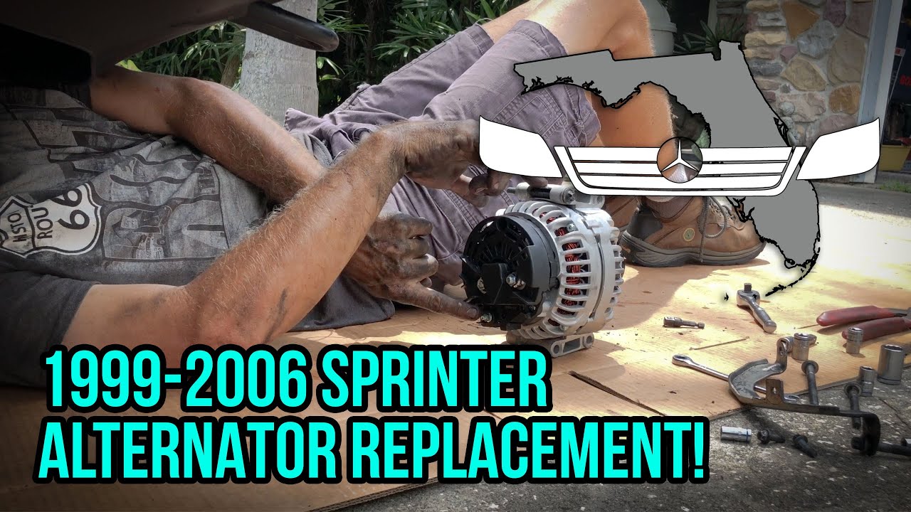 Замена генератора T1N Sprinter (2002-2006)