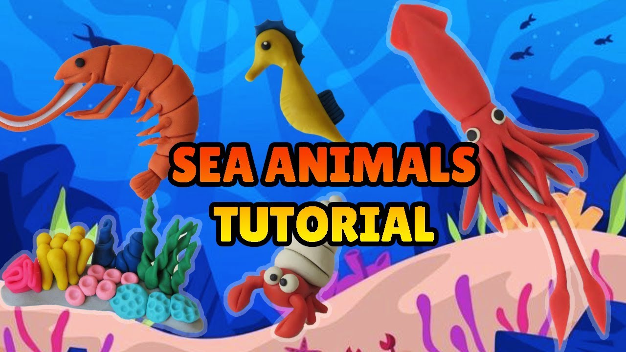 🔴 DIY How to make MINIATURE OCEAN / SEA ANIMALS Compilation - Polymer Clay, Fondant, plastilina