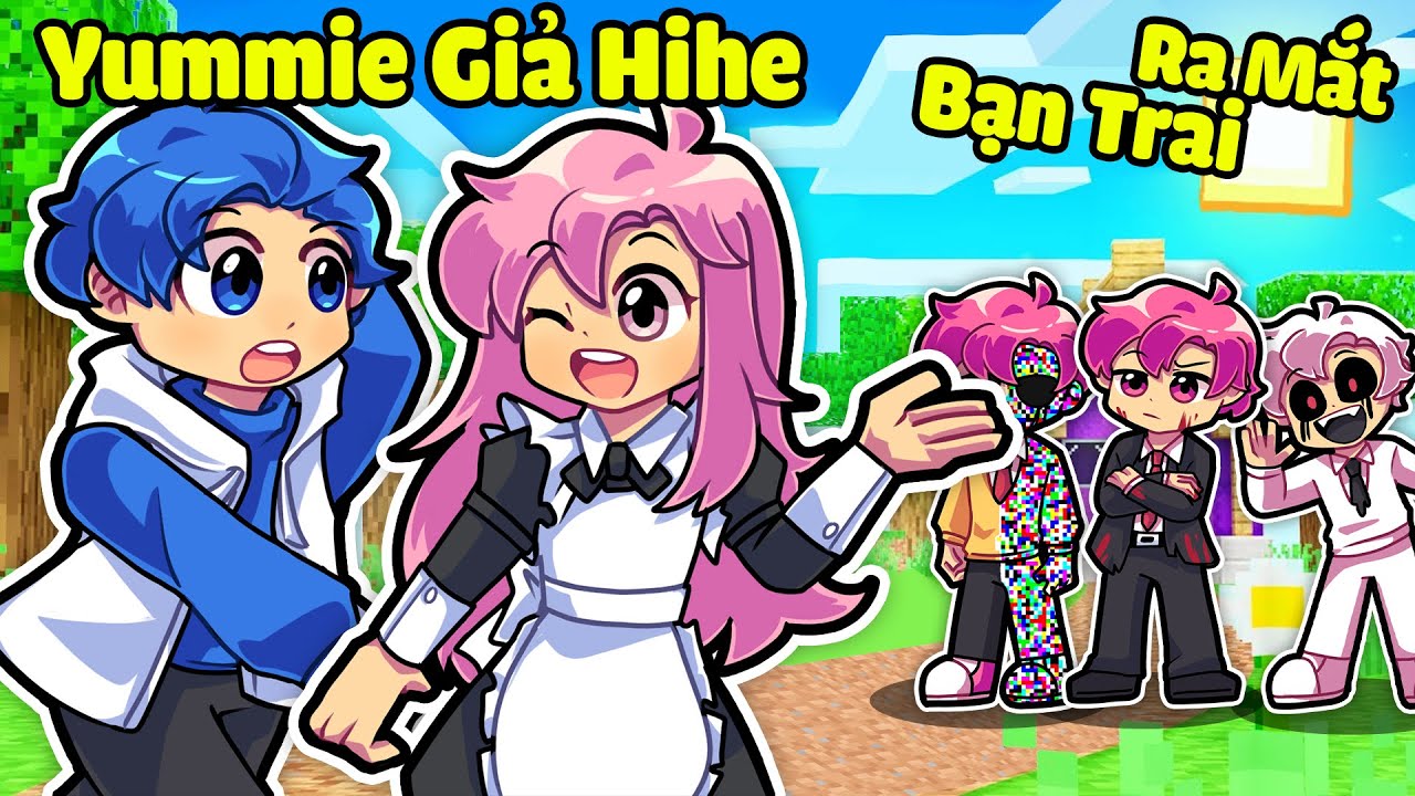 YUMMIE GIẢ HIHE RA MẮT BẠN TRAI VỚI HIHA LÀNG AUT TRONG MINECRAFT*HIHE RA MẮT BẠN TRAI 😍🤣