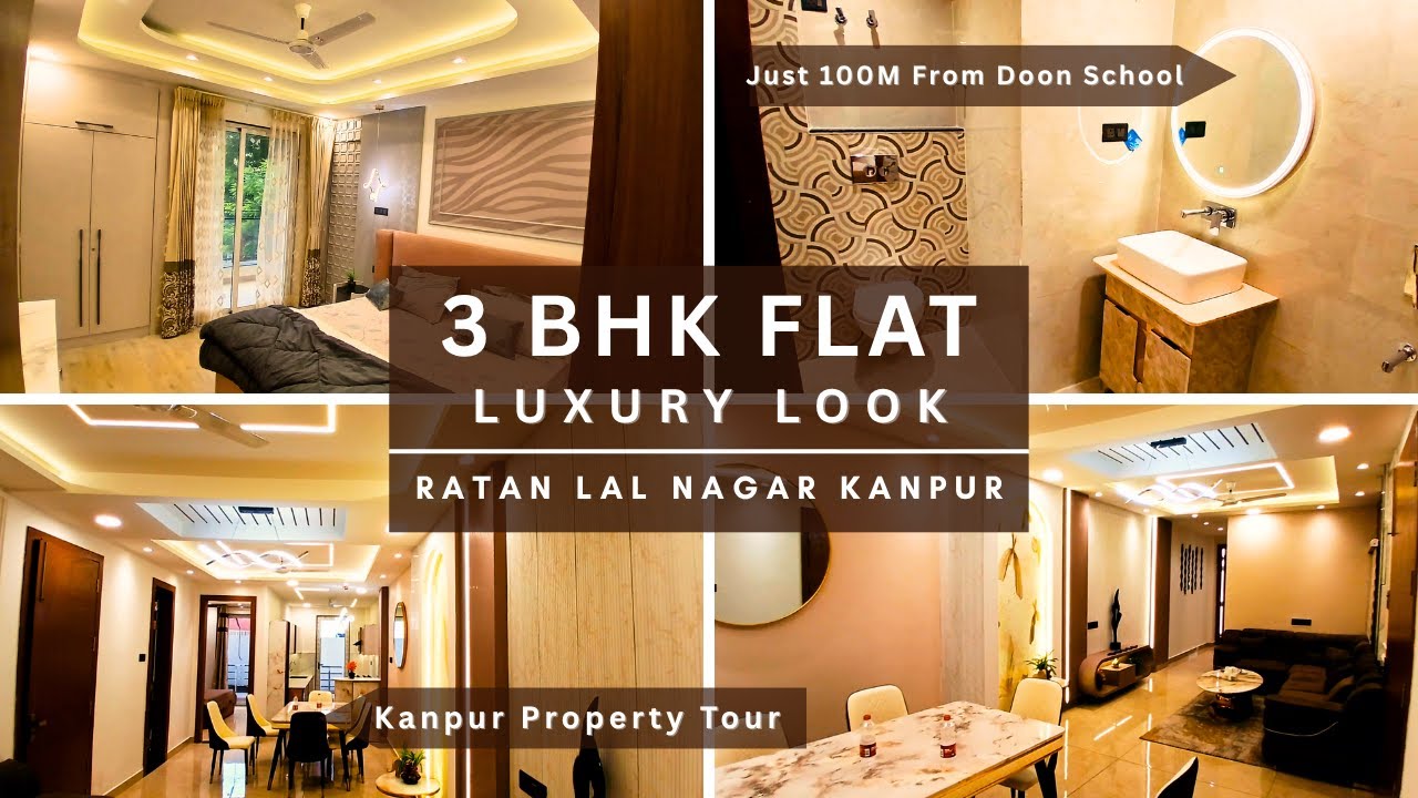 3 BHK Flat for Sale in Ratan Lal Nagar Kanpur | Near Doon School | Furnished|Metro Nearby|3 BHK Flat