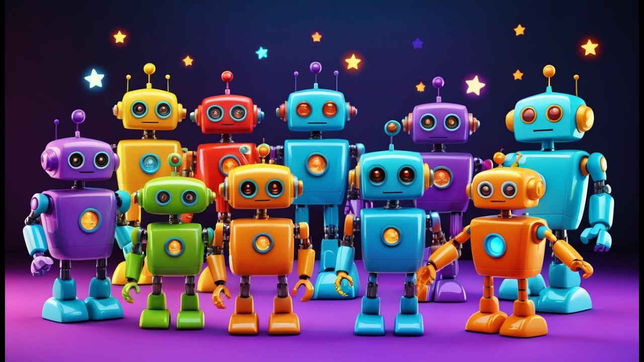 Seven Little Toy Robots Beep Beep Beep | Fun STEM & Counting Song for Kids-