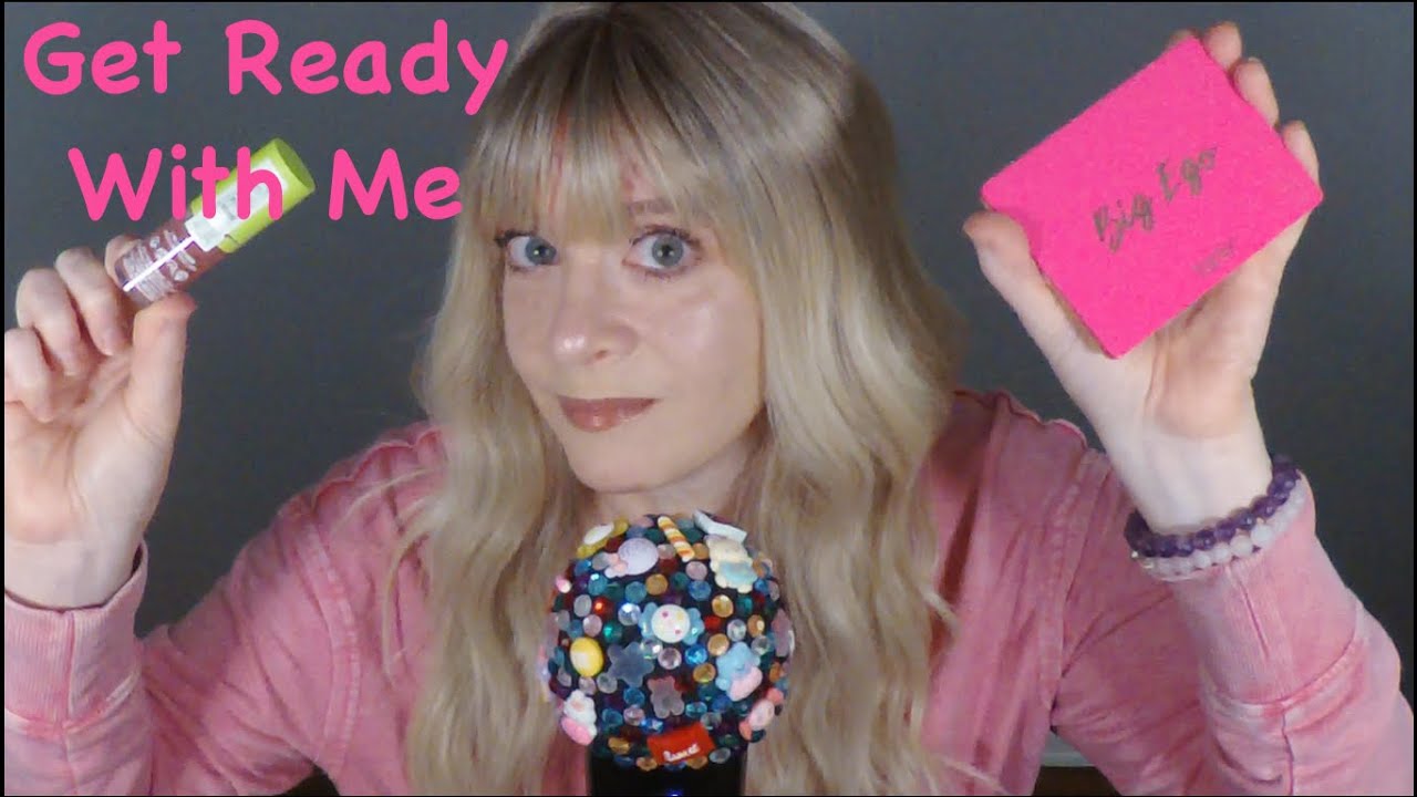 ASMR Gum Chewing GRWM | Get Ready With Me Whispered Makeup Application
