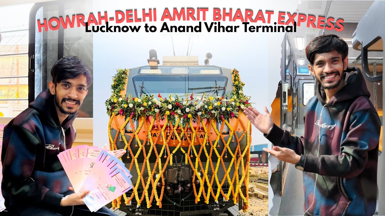 Most Luxurious Brand New Lucknow to Anand Vihar Terminal Amrit Bharat Express First Run 