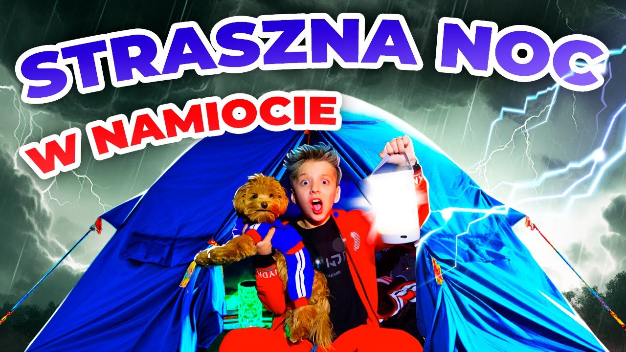 STRASZNA NOC w namiocie 😱 Fajne wyzwanie z bratem | Boys and Toys Polish