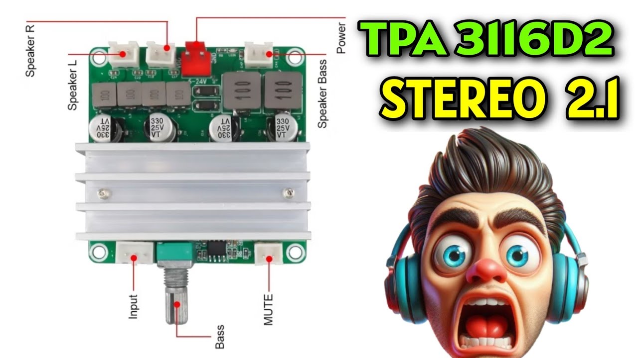 Amplifier TPA 3116D2 STEREO 2.1 by: VIRE
