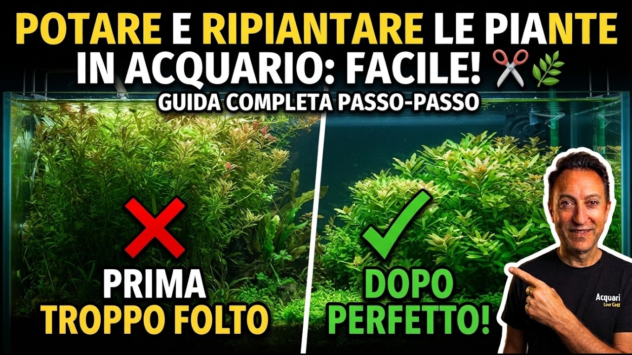 Come potare e ripiantare le piante a stelo in acquario
