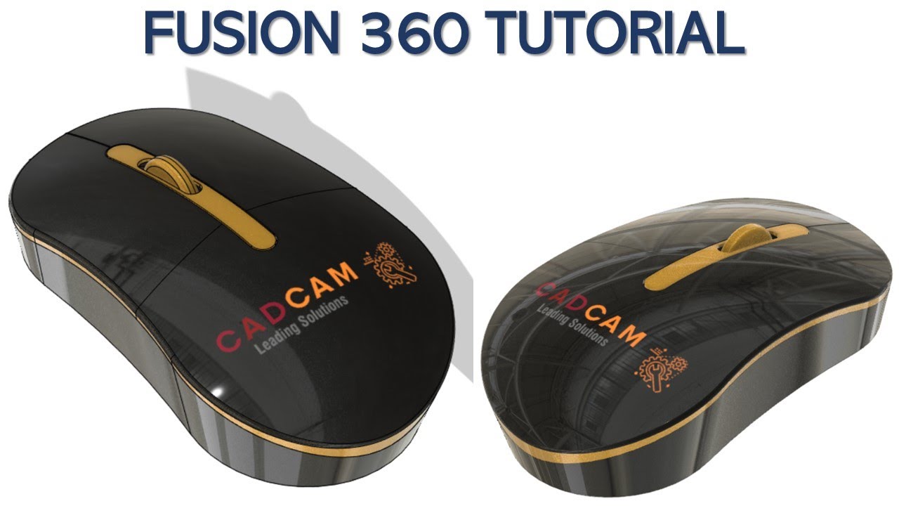 Fusion 360 Tutorial #44 | 3D Body Surface Mouse Design | CAD CAM TUTORIAL