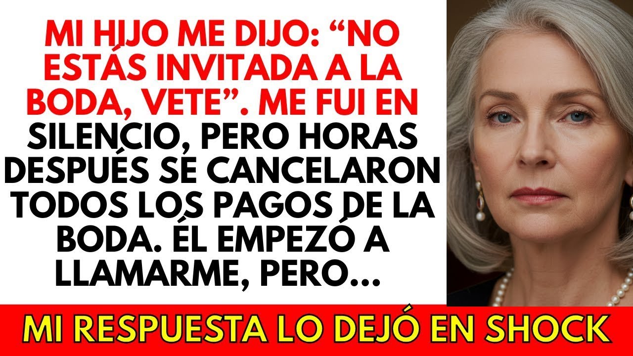 “Mi propio hijo me echó de su boda… pero lo que hice después lo dejó sin palabras”